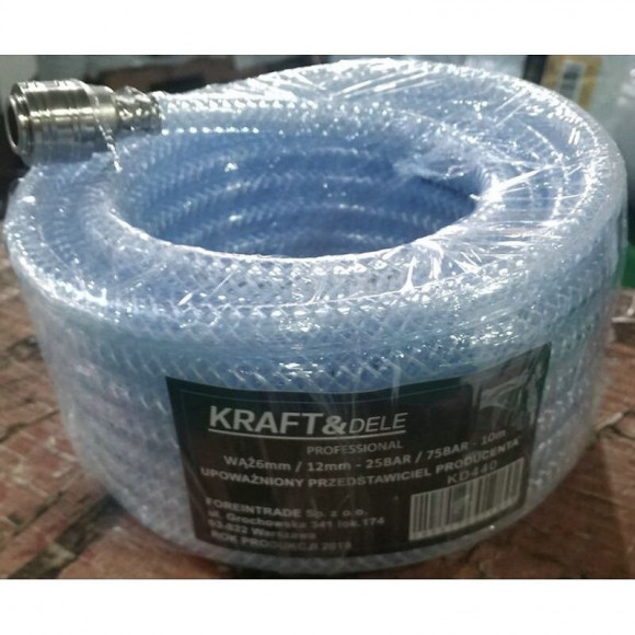 Dcraft - Tuyau Pneumatique Renforcé - 10 M - Diamètre Extérieur 12 Mm - Flexible D'air - Bleu