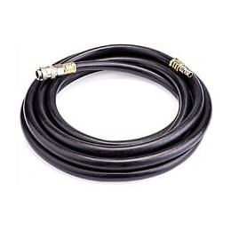 Power Tool - Tuyau Pneumatique 10x17 Mm - 5 M - 20 Bars - Connecteur Rapide Standard - En Caoutchouc - Noir