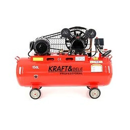 Dcraft - Compresseur À Huile - Capacité 150 L - Alimentation 380v/50hz - Débit 640 L - Rouge