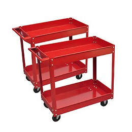 Chariot Servante D'atelier Charge 100 Kg Rouge (lot De 2) -