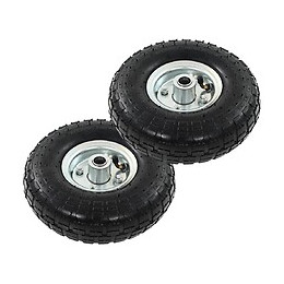 Roue De Diable 2 Pcs Caoutchouc 4.10/3.50-4 (260 X 83 Mm) - Noir - Ascenseurs Et Monte-charge - Monte-charge, Grues Et Chariots