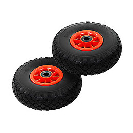 Roue De Diable 2 Pcs Pu Solide 3.00-4 (260 X 85 Mm) - Noir - Ascenseurs Et Monte-charge - Monte-charge, Grues Et Chariots - Noi