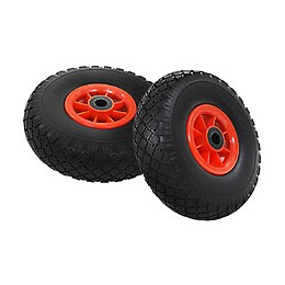 Roue De Diable 4 Pcs Pu Solide 3.00-4 (260 X 85 Mm) - Noir - Ascenseurs Et Monte-charge - Monte-charge, Grues Et Chariots - Noi