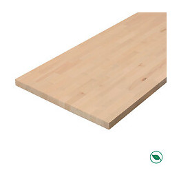 Plan De Travail Hêtre Massif Lamellé Collé Abouté 2000 X 650 X 38 Mm - Fsc 100%.