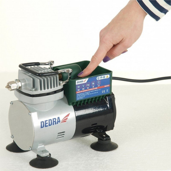 Dtools - Mini-compresseur - Kit De Peinture De Précision - Puissance 300w - Pression 3,5bar +  Débit 50l/min - Blanc