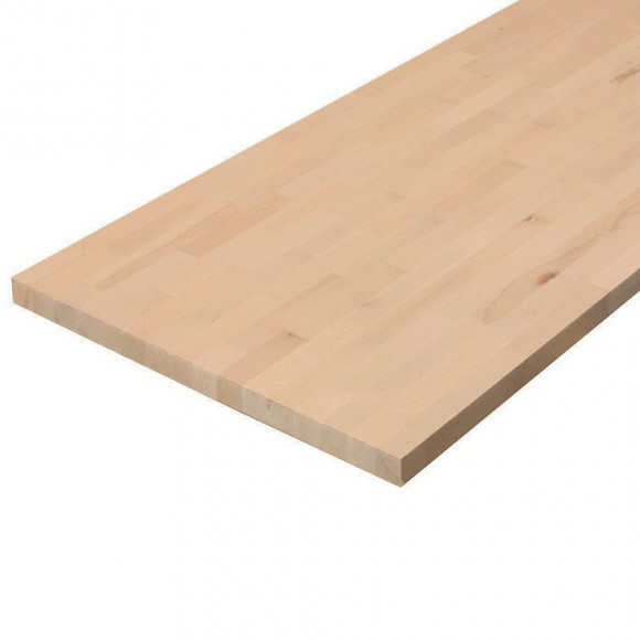Plan De Travail Hêtre Massif Lamellé Collé Abouté 2500 X 650 X 38 Mm - Fsc100%
