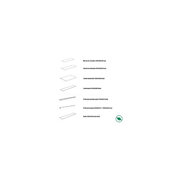 Profilé De Transition Rénovation D'escalier Stratifié Dark Grey 1300 X 56 X 12 Mm