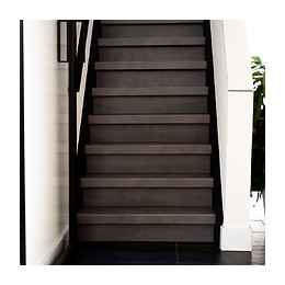 Profilé De Transition Rénovation D'escalier Stratifié Dark Grey 1300 X 56 X 12 Mm