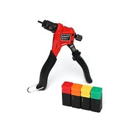 Dcraft - Riveteuse Manuelle Pour Écrous À Sertir - 4 Embouts Interchangeables - 200 Mm - Outil Pour Rivets Aveugles - Noir