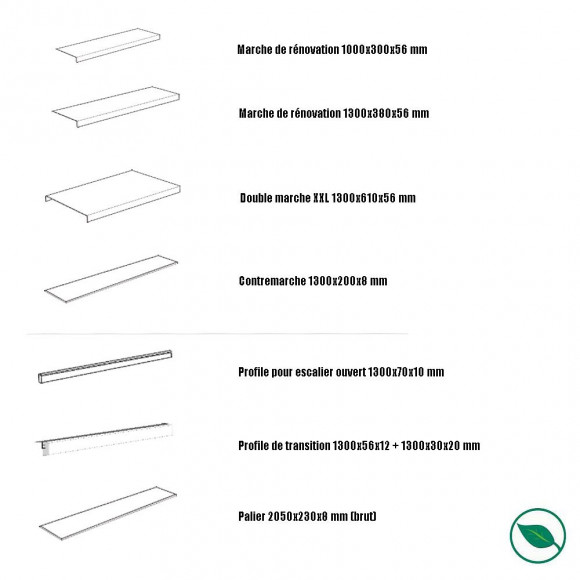 Marche Rénovation D'escalier Xxl Stratifié Dark Grey 1300 X 610 X 5,6 Mm