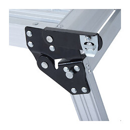 Marchepied Escabeau Plateforme De Travail Pliable Dim. 113l X 41l X 48,5h Cm Antidérapant Aluminium