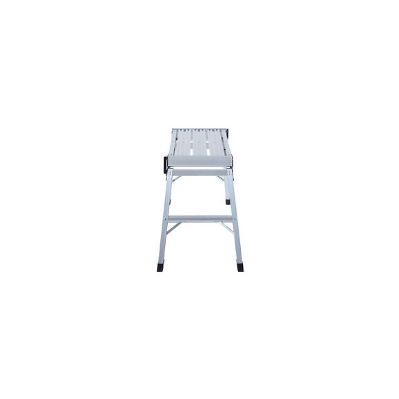 Marchepied Escabeau Plateforme De Travail Pliable Dim. 113l X 41l X 48,5h Cm Antidérapant Aluminium