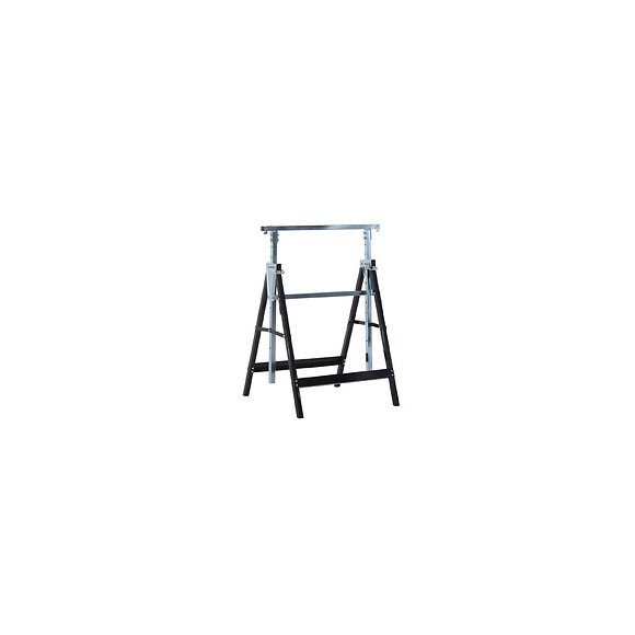 Lot De 2 Tréteaux Pliables Télescopiques Hauteur Réglable 80-130 Cm Noir