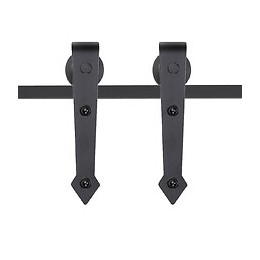 Kit De Porte Coulissante Système Galandage Pour Porte Épaisseur 35-45 Mm Largeur Max. 1 M Charge Max. 100 Kg Acier Brun Fonc