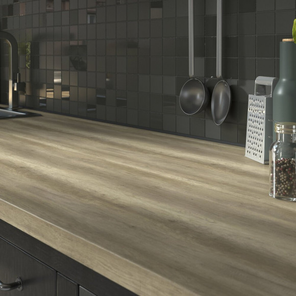 Plan De Travail Stratifié Ambiance Chêne Authentique 1850 X 610 Ep 28 Mm - Pefc 75% .