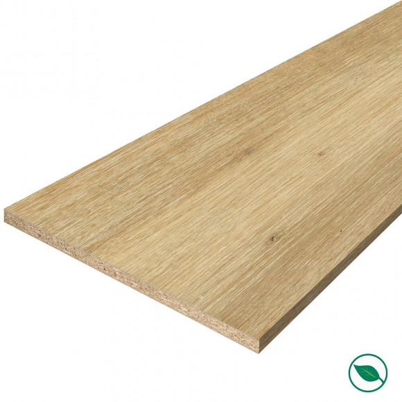 Tablette Couleur Chêne Nature 2500 X 400 X 18 Mm - Pefc 75% .