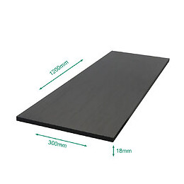 Tablette Mélaminé Elegant Black 1200 X 300 X 18 Mm .