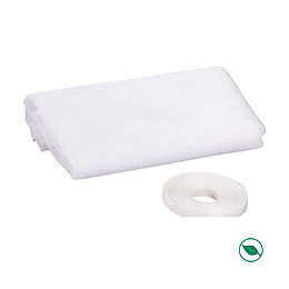 Moustiquaire Gaze Polyester + Velcro Blanc Basic 150 X 130 Cm.