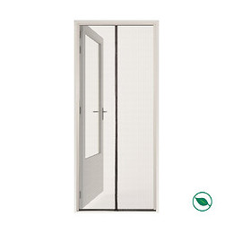 Moustiquaire Porte Magnétique Noir Standard + Velcro Blanc 235 X 95 Cm.