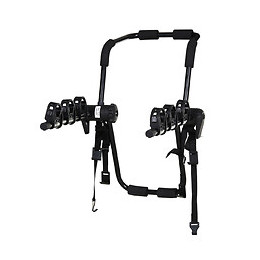 Porte-vélo Pour 3 Vélos - Installation Sur Hayon - Sangles De Sécurité - Pliable À Plat - Métal Époxy Noir