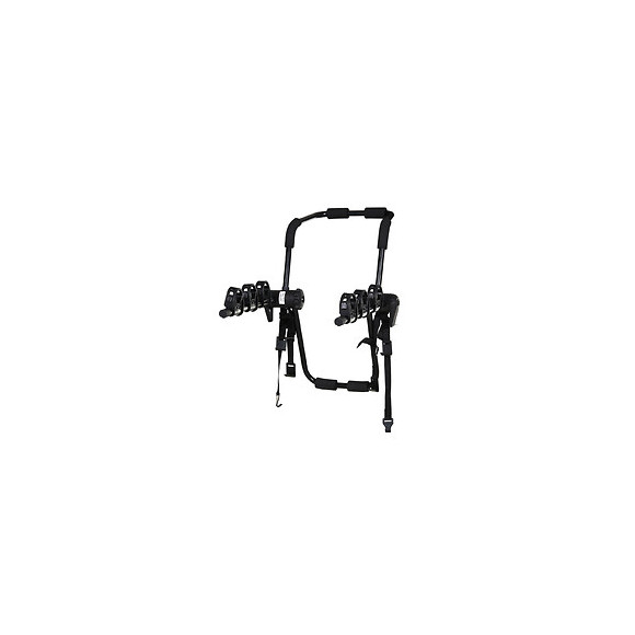 Porte-vélo Pour 3 Vélos - Installation Sur Hayon - Sangles De Sécurité - Pliable À Plat - Métal Époxy Noir