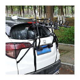 Porte-vélo Pour 3 Vélos - Installation Sur Hayon - 6 Sangles De Sécurité - Pliable - Métal Époxy Noir