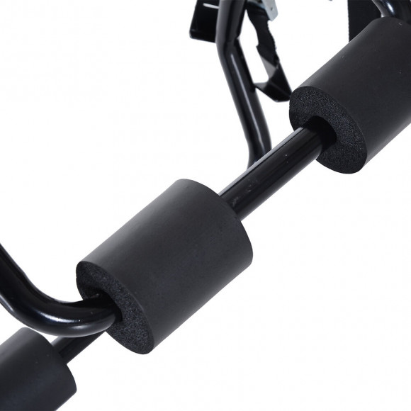 Porte-vélo Pour 3 Vélos - Installation Sur Hayon - 6 Sangles De Sécurité - Pliable - Métal Époxy Noir