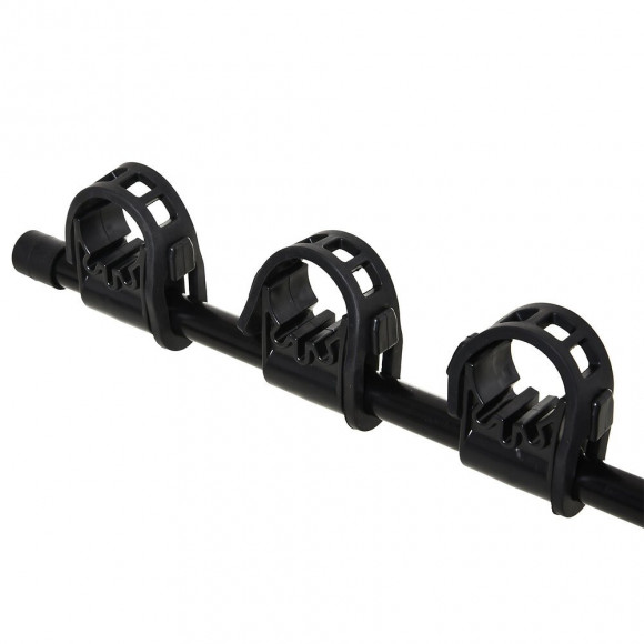 Porte-vélo Pour 3 Vélos - Installation Sur Hayon - Sangles De Sécurité - Pliable À Plat - Métal Époxy Noir