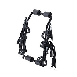 Porte-vélo Pour 2 Vélos - Installation Sur Hayon - 6 Sangles De Sécurité - Pliable - Acier Noir