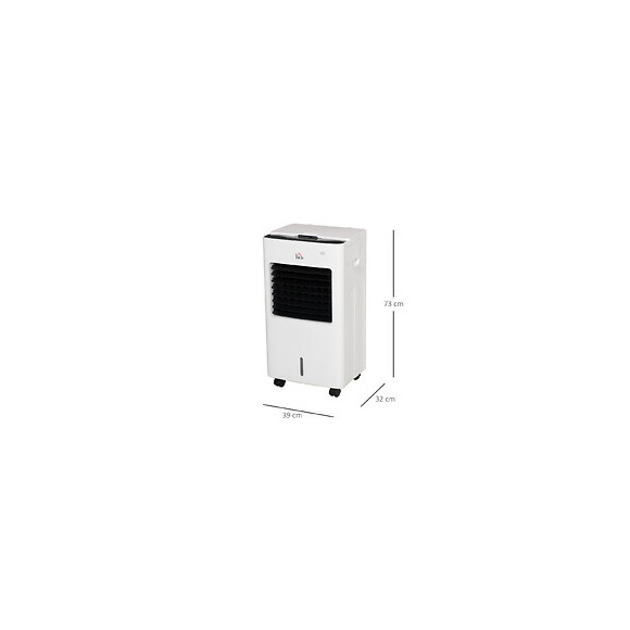 Ventilateur Rafraichisseur D'air Humidificateur 3 En 1 Avec Télécommande - Portable Silencieux Oscillant 75 W - Capacité Max