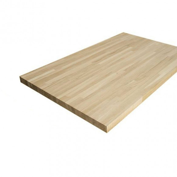 Plan De Travail Chêne Massif Lamellé Collé Abouté 2400 X 650 X 26 Mm 