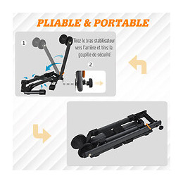 Râtelier Vélo Range Vélo Pliable Métal Noir Dim. 39l X 35l X 45,5h Cm