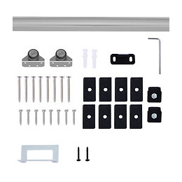 Kit Complet Porte Coulissante 4 X 93 Cm (p X L): Rail, Roulettes, Visserie