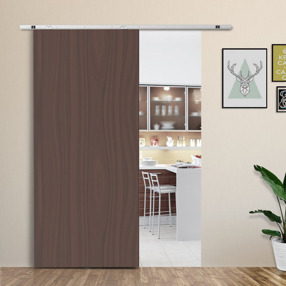 Kit Complet Porte Coulissante 4 X 93 Cm (p X L): Rail, Roulettes, Visserie