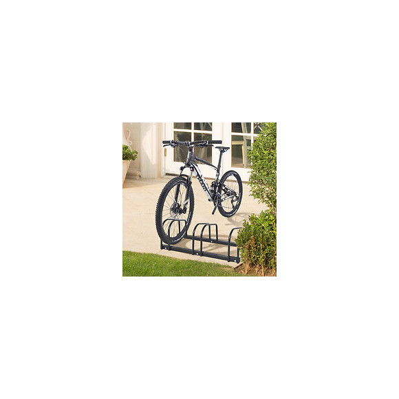 Râtelier 3 Vélos Dim. 70l X 33l X 27h Cm Acier Galvanisé Noir