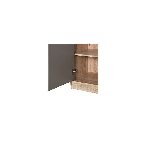 Meuble Salle De Bain - Meuble Sous-vasque - Placard 2 Portes Avec Étagère - Dim. 60l X 30l X 59h Cm - Panneaux Particules Ch