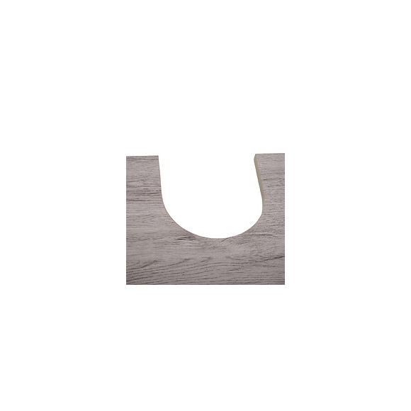 Meuble Salle De Bain - Meuble Sous-vasque - Placard 2 Portes Avec Étagère - Dim. 60l X 30l X 70h Cm - Mdf Imitation Bois Gris