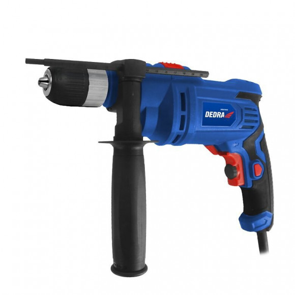 Dtools - Perceuse À Percussion - Puissance 700 W - Vitesse 2300 Rpm - Outil Électroportatif Bricolage Chantier Atelier - Bleu