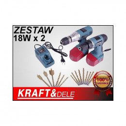 Dcraft - Jeu De Perceuses-visseuses Sans Fil - Tension De La Batterie 18v - Perceuse-visseuse À Percussion - Bleu