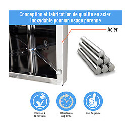 Armoire Miroir Salle De Bain Armoire De Toilette Murale Meuble D'angle 2 Étagères Dim. 30l X 18,4l X 60h Cm Acier Inox.