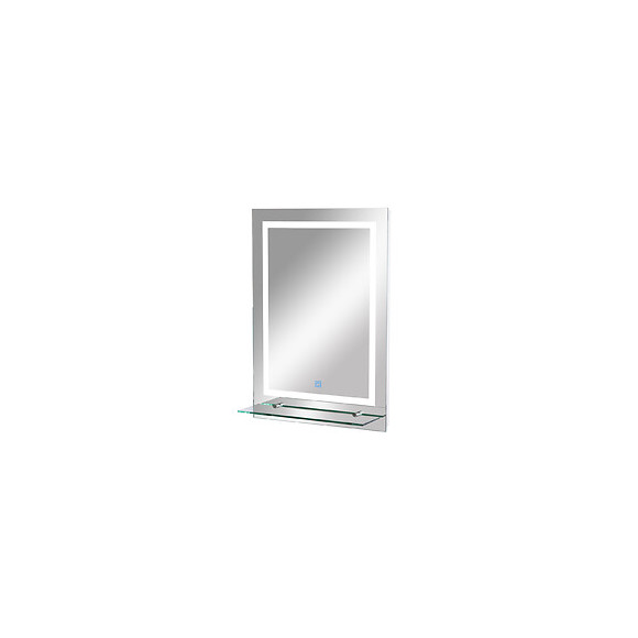 Miroir Lumineux Led 22 W Interrupteur Tactile Étagère Intégrée 50l X 4l X 70h Cm