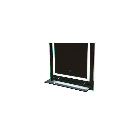Miroir Lumineux Led 22 W Interrupteur Tactile Étagère Intégrée 50l X 4l X 70h Cm