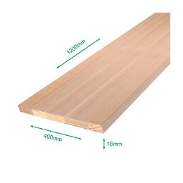 Tablette Hêtre Massif Lamellé Collé Abouté 1200 X 400 X 18 Mm - Fsc 100%.