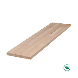 Tablette Hêtre Massif Lamellé Collé Abouté 1200 X 300 X 18 Mm - Fsc 100%.