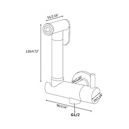Ensemble Douchette Hygiénique Pour Wc Avec Robinet