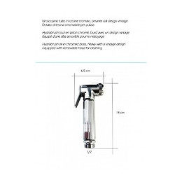 Douchette Wc Laiton Massif Chromé Vintage Shattaf Bidet