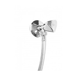 Ensemble Douche Wc Hygiène Avec Robinet D'arrêt 1 Jet, Chromé Tout Laiton Massif