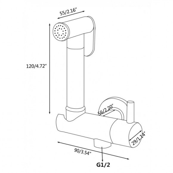 Ensemble Douchette Hygiénique Pour Wc Avec Robinet