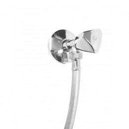 Ensemble Douche Wc Hygiène Avec Robinet D'arrêt 1 Jet, Chromé Tout Laiton Massif