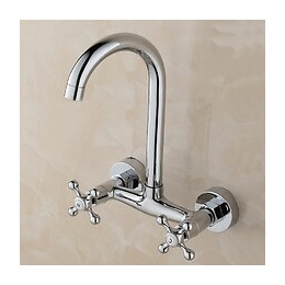 Robinet Mélangeur Mural Avec Bec À Parapluie Vintage